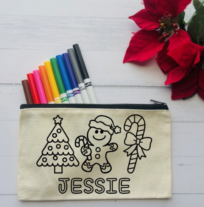 Personalized Stocking Stuffer for Kids | Coloring Activity Kit with Markers