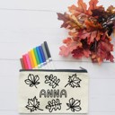  Personalized Thanksgiving Gift for Kids | Color Your Own Bag Kit with Markers