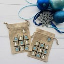  Christmas Tic Tac Toe Game: Snowman & Snowflake | Stocking Stuffer or Gift | Set of 2