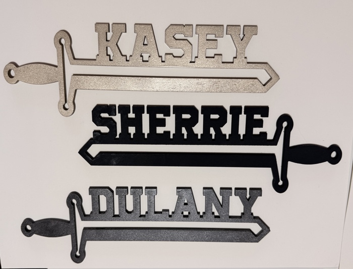 Custom Sword Name Sign – Laser Cut 