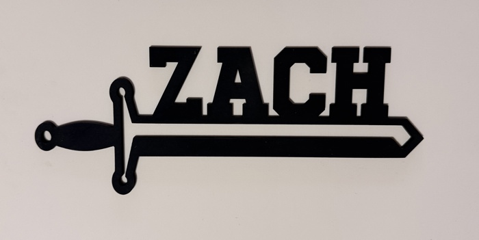 Custom Sword Name Sign – Laser Cut 