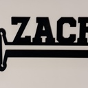 Black Custom Sword Name Sign – Laser Cut 