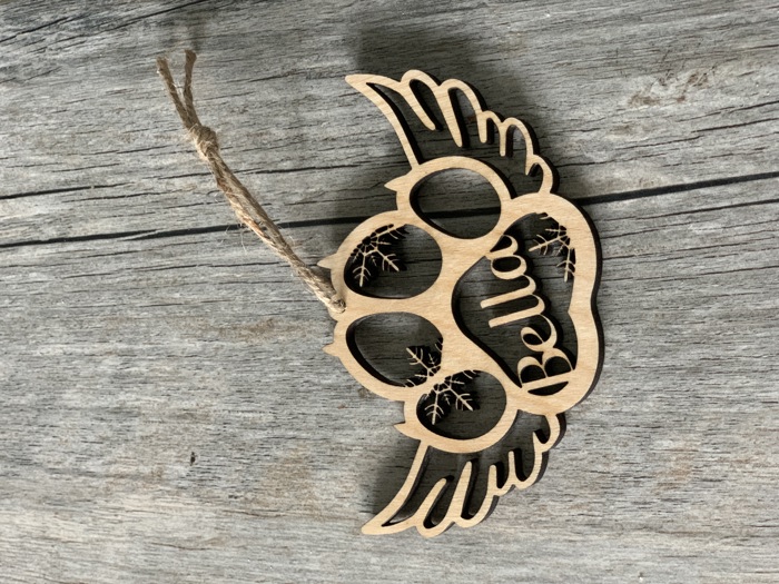 Personalized Pet Paw Ornament