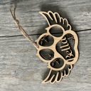 Cat Wings CAT PAW WINGS Personalized Pet Paw Ornament