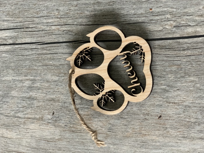 Personalized Pet Paw Ornament