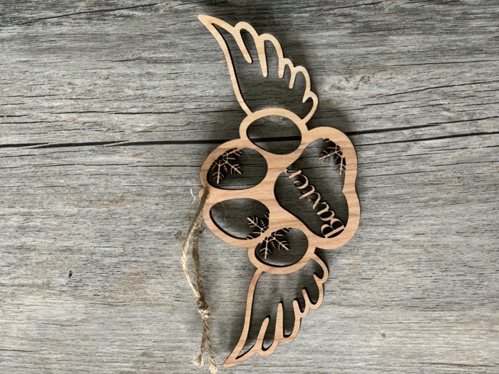 Personalized Pet Paw Ornament