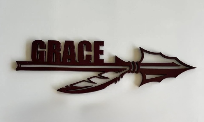 Custom Laser-Cut Name Arrow Sign