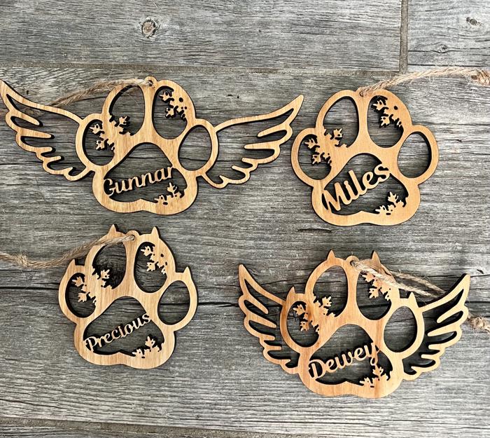 Personalized Pet Paw Ornament