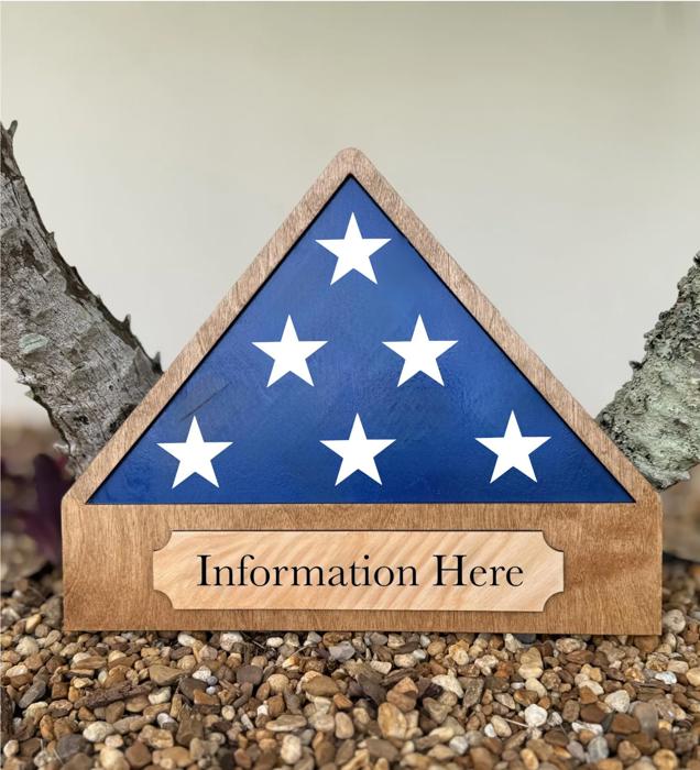 Custom Laser-Engraved Military Flag Tribute Plaque