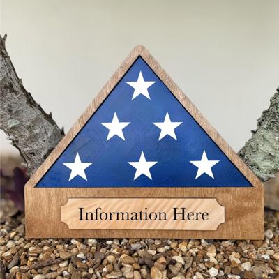 Custom Laser-Engraved Military Flag Tribute Plaque
