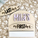  Personalized First Day of School Sign, Back to School Prop, Reusable Dry Erase Sign for First Day of School,Last Day of School Sign