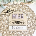  Personalized First Day of School Sign, Back to School Prop, Reusable Dry Erase Sign for First Day of School,Last Day of School Sign