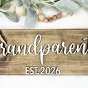  Grandparents Established Sign, Grandparents gift, Pregnancy announcement, New Grandparents Sign