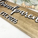  Grandparents Established Sign, Grandparents gift, Pregnancy announcement, New Grandparents Sign