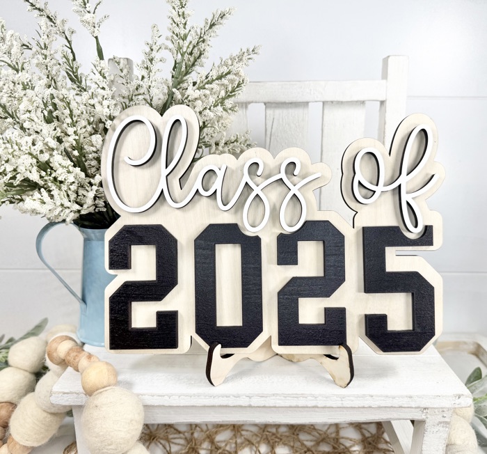 Graduations Decorations, 2025 Wood Table Sign, Class of 2025 Graduation Table Centerpiece for Graduation Party, Decorations Supplies