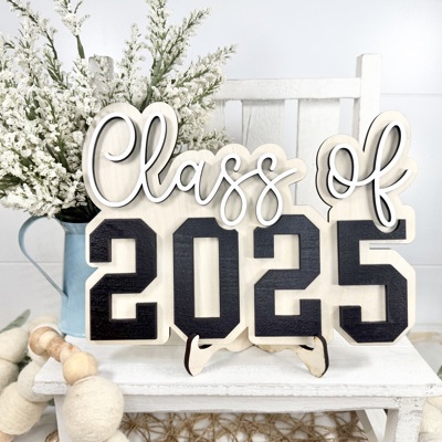 Graduations Decorations, 2025 Wood Table Sign, Class of 2025 Graduation Table Centerpiece for Graduation Party, Decorations Supplies