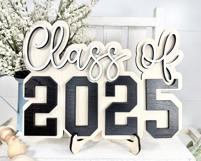 Graduations Decorations, 2025 Wood Table Sign, Class of 2025 Graduation Table Centerpiece for Graduation Party, Decorations Supplies