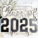  Graduations Decorations, 2025 Wood Table Sign, Class of 2025 Graduation Table Centerpiece for Graduation Party, Decorations Supplies