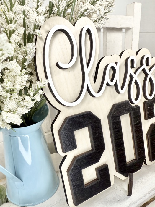 Graduations Decorations, 2025 Wood Table Sign, Class of 2025 Graduation Table Centerpiece for Graduation Party, Decorations Supplies