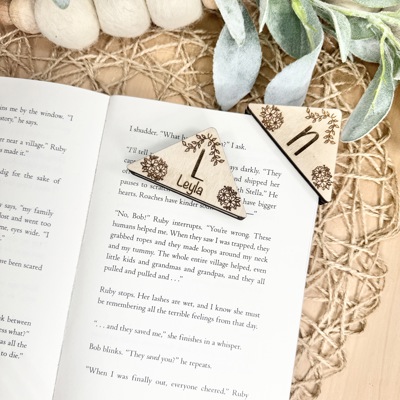 Personalized Corner Bookmark, Personalized Bookmark, Wooden Bookmark, Gifts for Book Lovers