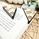  Personalized Corner Bookmark, Personalized Bookmark, Wooden Bookmark, Gifts for Book Lovers