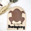  Wooden My First Thanksgiving DIY Milestone,Baby Milestone Cards,My First Holiday,Expecting Mom Gift,Baby Shower Gift,Baby Photo Prop