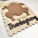  Wooden My First Thanksgiving DIY Milestone,Baby Milestone Cards,My First Holiday,Expecting Mom Gift,Baby Shower Gift,Baby Photo Prop