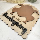  Wooden My First Thanksgiving DIY Milestone,Baby Milestone Cards,My First Holiday,Expecting Mom Gift,Baby Shower Gift,Baby Photo Prop