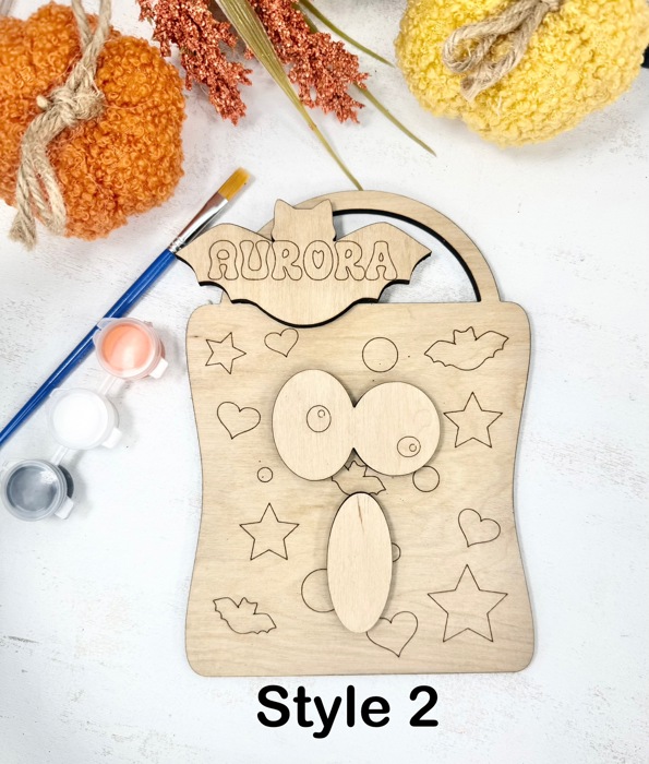 Personalized Halloween DIY Painting Kit, Personalized DIY Activity for Kids, Kids Ghost Painting Set, Kids Halloween Party Activity