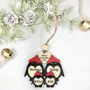  Personalized Penguin Family Christmas Ornament, Personalized Christmas Ornament, Customized Family Ornament
