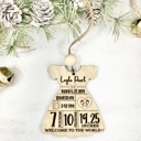  Birth Stat Ornament,Personalized Baby Birth Stat Ornaments, Baby’s First Christmas Ornament, Newborn Baby Keepsake Ornament