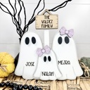  Personalized With Name Ghost Halloween Sign, Farmhouse Halloween Tier Tray Decor, Halloween Decorations, Ghost Family