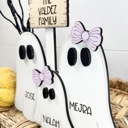  Personalized With Name Ghost Halloween Sign, Farmhouse Halloween Tier Tray Decor, Halloween Decorations, Ghost Family
