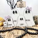  Personalized With Name Ghost Halloween Sign, Farmhouse Halloween Tier Tray Decor, Halloween Decorations, Ghost Family