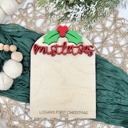  DIY Footprint Art, Baby's First Christmas, Mistletoes Sign