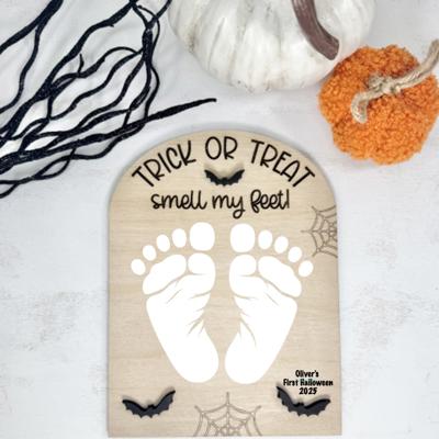 DIY Halloween Paint Kit ,Trick or Treat Smell my Feet, Halloween Keepsake, My first Halloween, Baby First Halloween, Halloween Gift