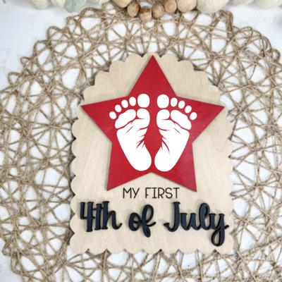DIY My First 4th of July Footprint/Handprint 