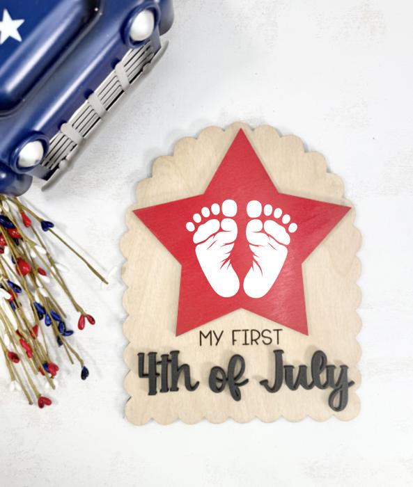 DIY My First 4th of July Footprint/Handprint 