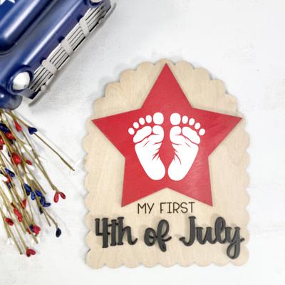 DIY My First 4th of July Footprint/Handprint 