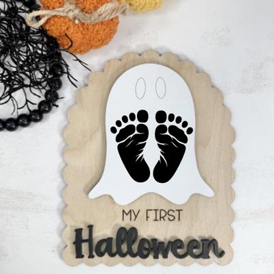 Wooden My First Halloween DIY Milestone,Baby Milestone Cards,My First Holiday Milestones,Expecting Mom Gift,Baby Shower Gift,Baby Photo Prop