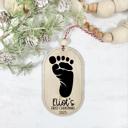  Baby's First Christmas Ornament, Footprint DIY Christmas Ornament, First Christmas Keepsake, Gift for Grandparents, Gift For New Parents