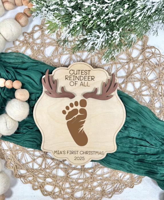 DIY Footprint Art, Baby's First Christmas