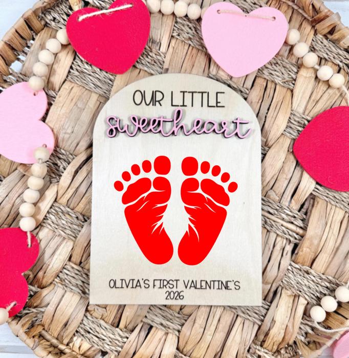 DIY Baby's First Valentines Footprint Keepsake Paint Kit
