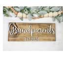  Grandparents Established Sign, Grandparents gift, Pregnancy announcement, New Grandparents Sign