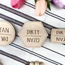  Dishwasher Clean/Dirty Magnet, Dishwasher Magnet, Clean/Dirty Sign Indicator for Dishwasher, Reversible Kitchen Organizing Label