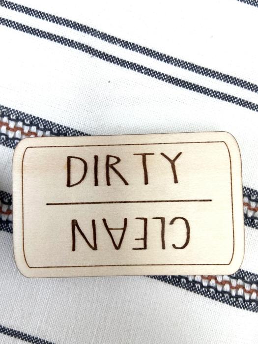 Dishwasher Clean/Dirty Magnet, Dishwasher Magnet, Clean/Dirty Sign Indicator for Dishwasher, Reversible Kitchen Organizing Label