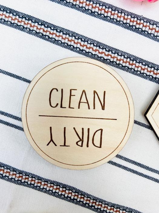 Dishwasher Clean/Dirty Magnet, Dishwasher Magnet, Clean/Dirty Sign Indicator for Dishwasher, Reversible Kitchen Organizing Label
