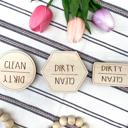  Dishwasher Clean/Dirty Magnet, Dishwasher Magnet, Clean/Dirty Sign Indicator for Dishwasher, Reversible Kitchen Organizing Label