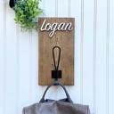  personalized backpack/towel hook, back to school, towel holder, bathroom organizer, front entry hooks, mudroom, personalized hooks