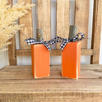 Mini Pumpkins, Fall Decor, Tiered Tray Decor, Wood Pumpkin Set of 2, Wood Pumpkins, Farmhouse Fall, Pumpkins, Rustic Decor